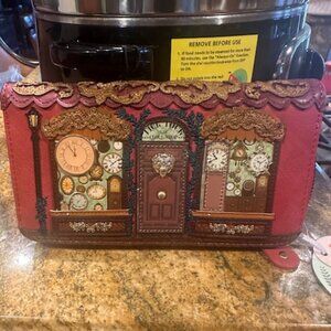 NWT Vendula London Tick Tock Clock Shop Large Ziparound Wallet